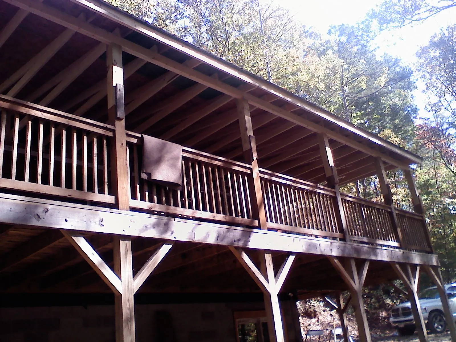 Timber framing under a new elevated porch and deck — Roof Leak Repair in Ossining by Roofing Brothers